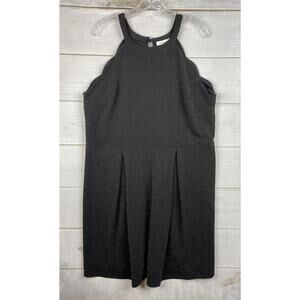 Monteau Dress Womens 3X Black Trendy Plus Size Glitter Halter Neck Stretch NWT
